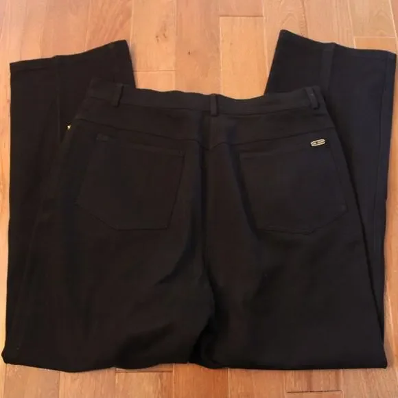 St. John Sport High Rise Wide Leg Black Trouser Pants 12
